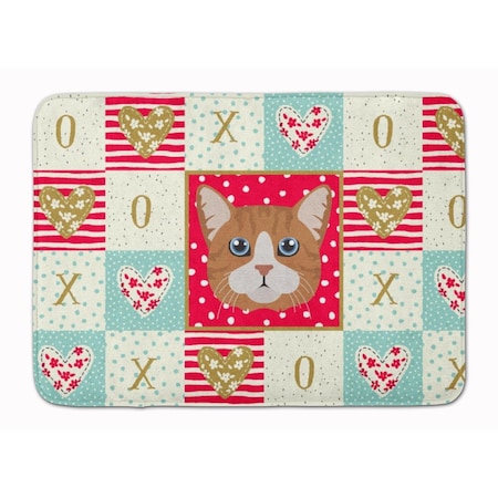 Carolines Treasures 19 x 27 in. Manx Cat Love Machine Washable Memory Foam Mat CK5132RUG